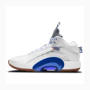 Air Jordan 35 Nike Sisterhood' Zapatillas Baloncesto Hombre Blancas Azules | JD-392KD