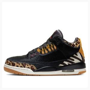 Air Jordan 3 Nike Retro SE Animal Pack Zapatillas Baloncesto Hombre Negras Marrones | JD-068RN