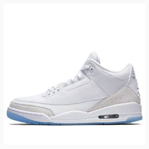 Air Jordan 3 Nike Retro Zapatillas Baloncesto Hombre Blancas Azules | JD-213EM