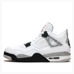 Air Jordan 4 Nike Retro Cement OG Zapatillas Baloncesto Hombre Blancas Negras Naranjas | JD-419PI