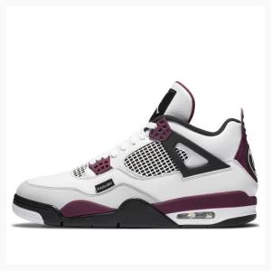 Air Jordan 4 Nike Retro PSG Paris Saint-Germain Zapatillas Baloncesto Hombre Blancas Rojas | JD-106WA