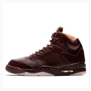 Air Jordan 5 Nike Premium Bordeaux Zapatillas Baloncesto Hombre Rojas | JD-703AN