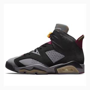 Air Jordan 6 Nike Retro Bordeaux Zapatillas Baloncesto Hombre Negras Moradas | JD-506KJ