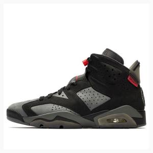 Air Jordan 6 Nike Retro PSG Iron Infrared Zapatillas Baloncesto Hombre Gris Negras | JD-875BR