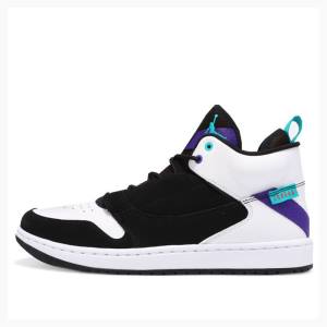 Air Jordan Nike Fadeaway Zapatillas Baloncesto Hombre Negras Blancas | JD-012PX