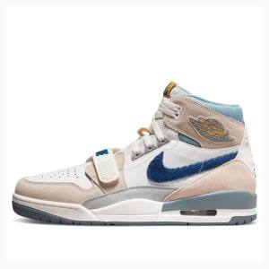 Air Jordan Nike Legacy 312 High Zapatillas Baloncesto Hombre Beige Azules | JD-619SW