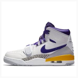 Air Jordan Nike Legacy 312 Lakers Zapatillas Baloncesto Hombre Blancas Moradas | JD-269DA