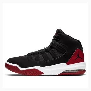 Air Jordan Nike Max Aura Zapatillas Baloncesto Hombre Negras Rojas | JD-095XR