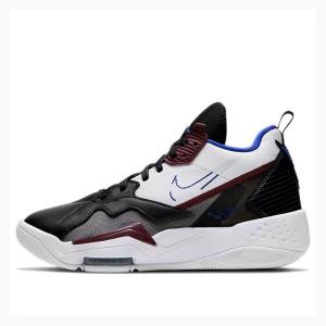 Air Jordan Nike Zoom 92 Zapatillas Baloncesto Mujer Negras Blancas Azules | JD-652LJ