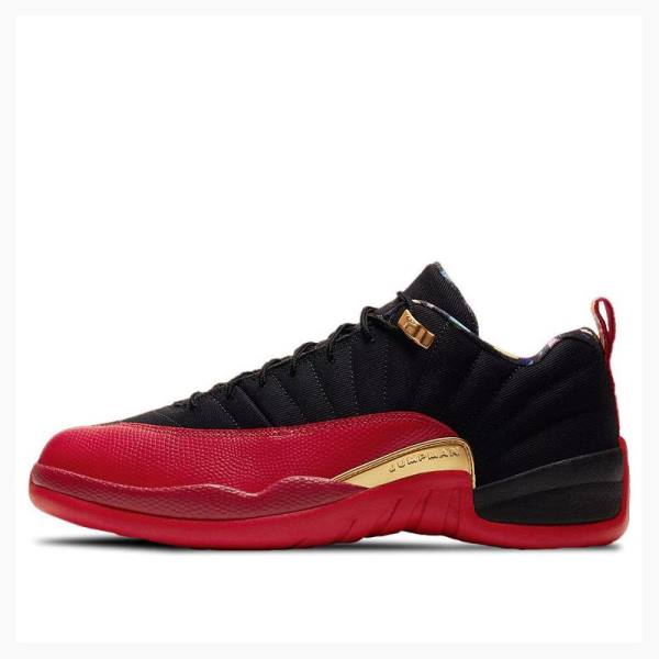 Air Jordan 12 Nike Low Super Bowl Zapatillas Hombre Rojas Negras | JD-705NG