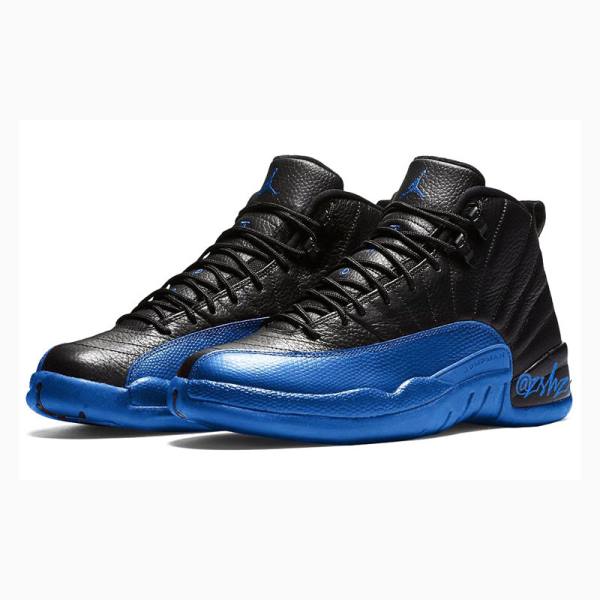 Air Jordan 12 Nike Retro Game Zapatillas Baloncesto Hombre Negras Azules | JD-748AN