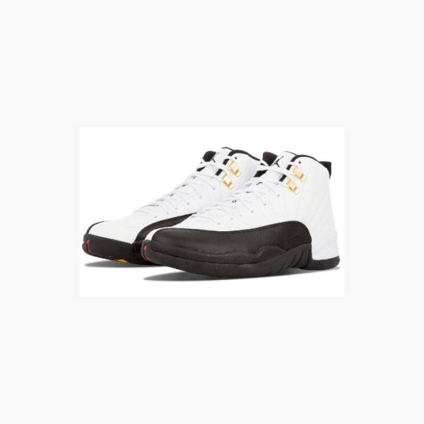 Air Jordan 12 Nike Retro Taxi Zapatillas Baloncesto Hombre Blancas Negras | JD-657NQ