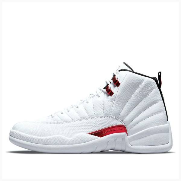 Air Jordan 12 Nike Retro Twist Zapatillas Baloncesto Hombre Blancas Rojas | JD-152WT