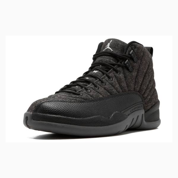 Air Jordan 12 Nike Retro Wool Zapatillas Baloncesto Hombre Negras | JD-982TI