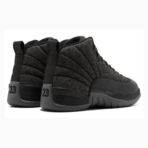 Air Jordan 12 Nike Retro Wool Zapatillas Baloncesto Hombre Negras | JD-982TI