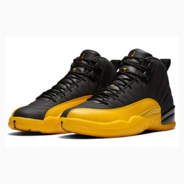 Air Jordan 12 Nike Retro Zapatillas Baloncesto Hombre Doradas Negras | JD-401WY