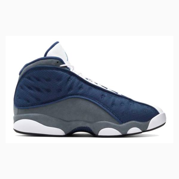 Air Jordan 13 Nike Retro Flint Zapatillas Baloncesto Hombre Blancas Azules Gris | JD-172LI