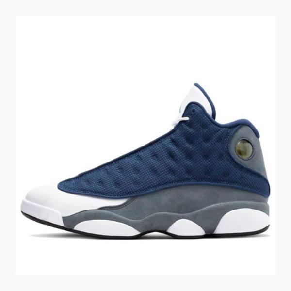 Air Jordan 13 Nike Retro Flint Zapatillas Baloncesto Hombre Blancas Azules Gris | JD-172LI