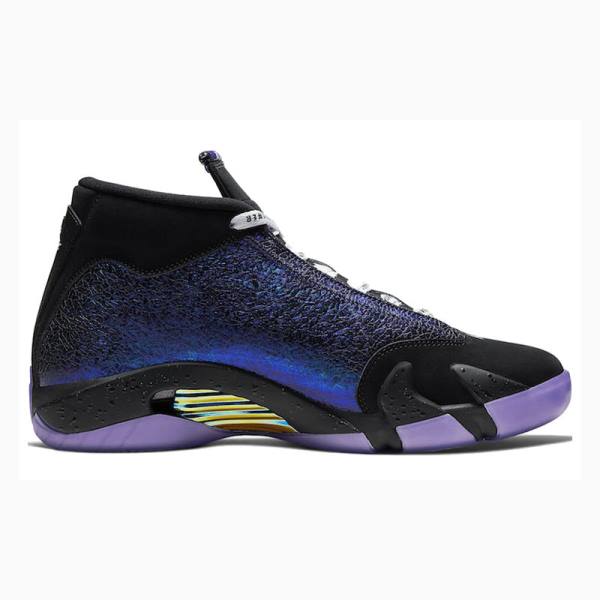 Air Jordan 14 Nike Retro DB 'Doernbecher' 2019 Zapatillas Baloncesto Hombre Negras Moradas | JD-256UF