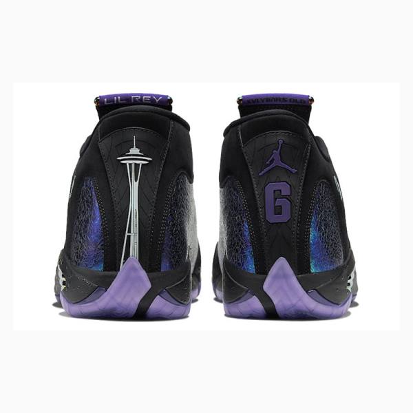 Air Jordan 14 Nike Retro DB 'Doernbecher' 2019 Zapatillas Baloncesto Hombre Negras Moradas | JD-256UF