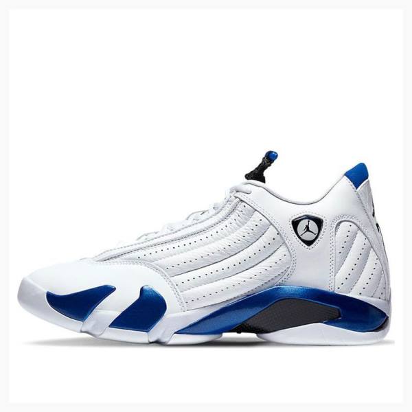 Air Jordan 14 Nike Retro Hyper Royal Zapatillas Baloncesto Hombre Blancas Azules | JD-507KG