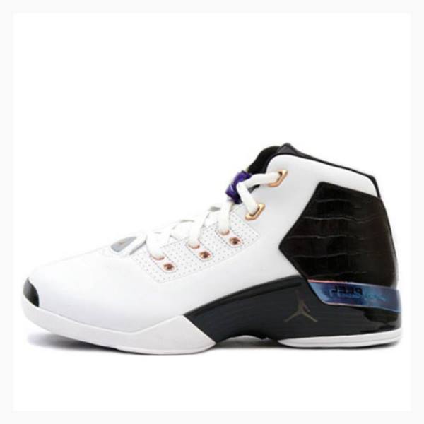 Air Jordan 17 Nike OG Copper Zapatillas Baloncesto Mujer Blancas Negras | JD-712HP