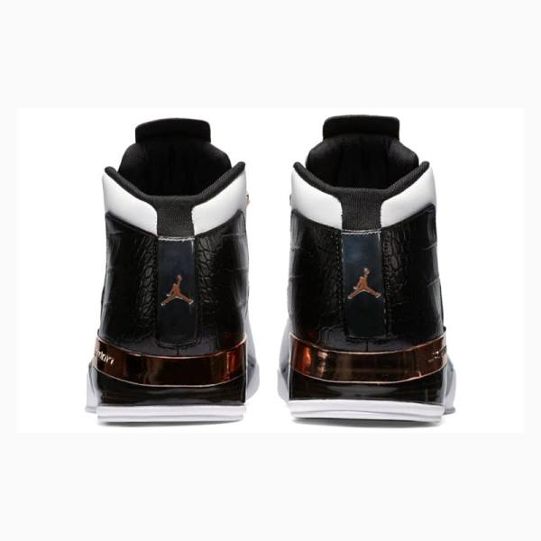 Air Jordan 17 Nike Retro Copper Zapatillas Baloncesto Hombre Blancas Negras | JD-302TI