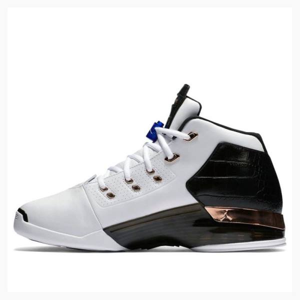 Air Jordan 17 Nike Retro Copper Zapatillas Baloncesto Hombre Blancas Negras | JD-302TI