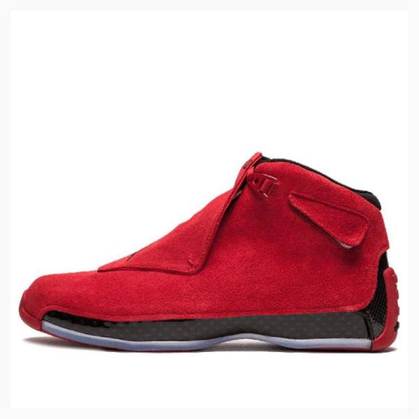 Air Jordan 18 Nike Retro Red Gamuza Zapatillas Baloncesto Hombre Rojas Negras | JD-587AZ