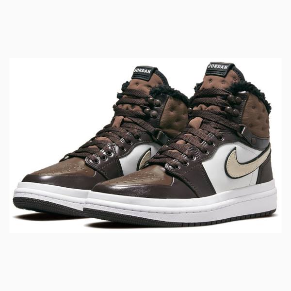 Air Jordan 1 Nike Acclimate Zapatillas Baloncesto Mujer Marrones Blancas | JD-189GZ