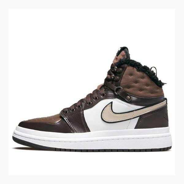 Air Jordan 1 Nike Acclimate Zapatillas Baloncesto Mujer Marrones Blancas | JD-189GZ