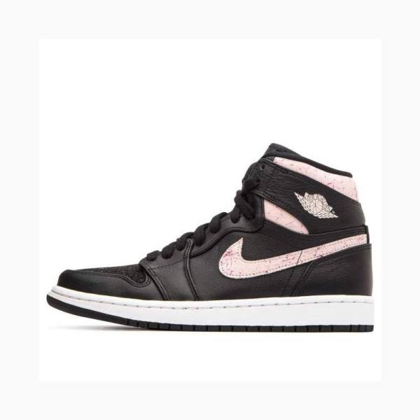 Air Jordan 1 Nike High PREM Silt Zapatillas Baloncesto Mujer Negras Rosas | JD-036LF