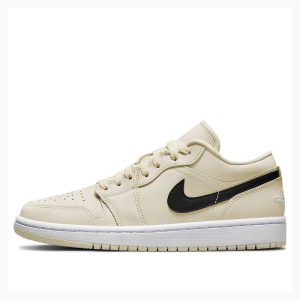 Air Jordan 1 Nike Low Creamy Coconut Milk Zapatillas Mujer Creme Negras | JD-654HQ