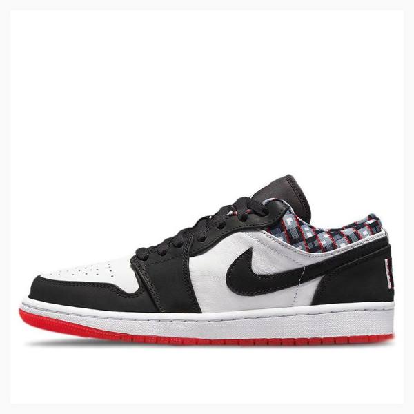 Air Jordan 1 Nike Low Quai 54 Zapatillas Hombre Blancas Negras Rojas | JD-973PE