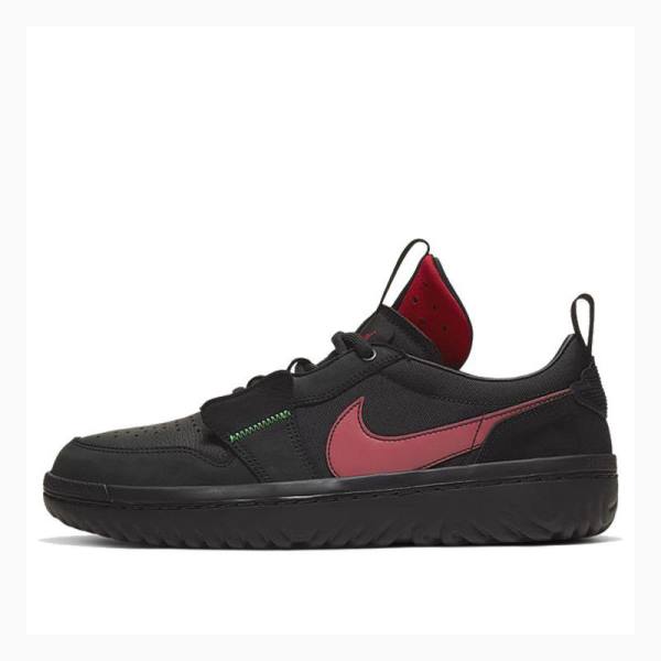 Air Jordan 1 Nike Low React Fearless Zapatillas Hombre Negras | JD-654BO