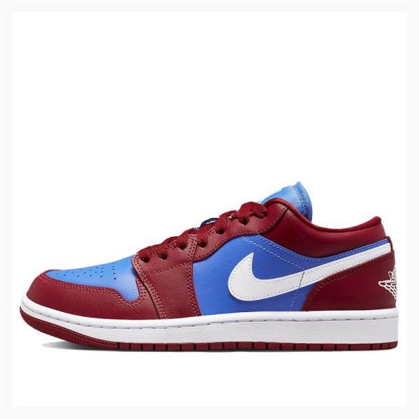 Air Jordan 1 Nike Low Zapatillas Mujer Rojas Azules | JD-813YI