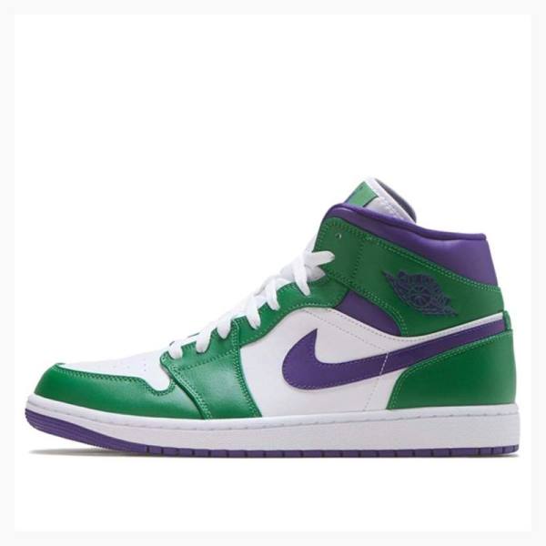 Air Jordan 1 Nike Mid Hulk Zapatillas Baloncesto Hombre Verde Moradas | JD-480LF