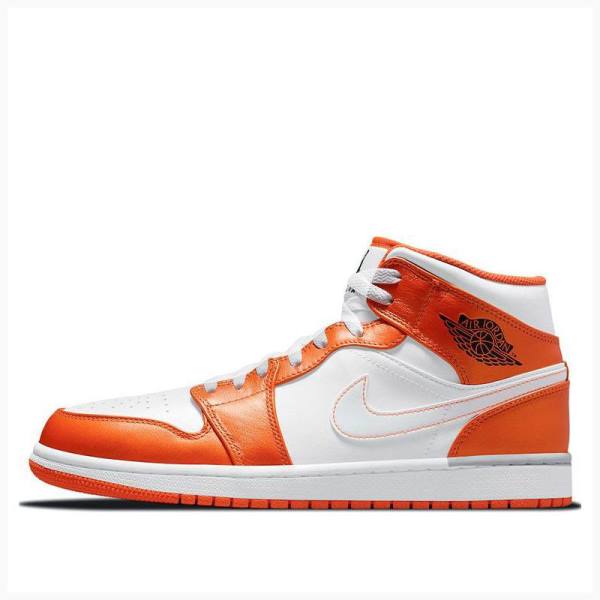 Air Jordan 1 Nike Mid SE Electro Zapatillas Baloncesto Hombre Naranjas | JD-683XW