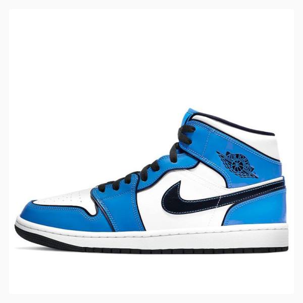 Air Jordan 1 Nike Mid SE Signal Zapatillas Baloncesto Hombre Azules | JD-043GF