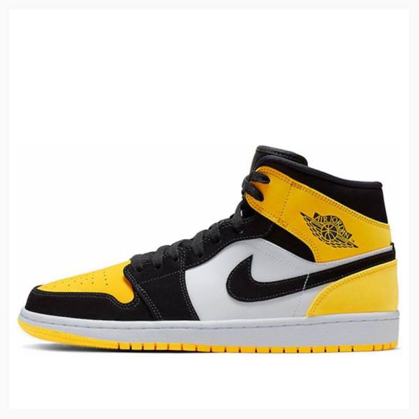 Air Jordan 1 Nike Mid SE Zapatillas Baloncesto Hombre Amarillo | JD-639QX