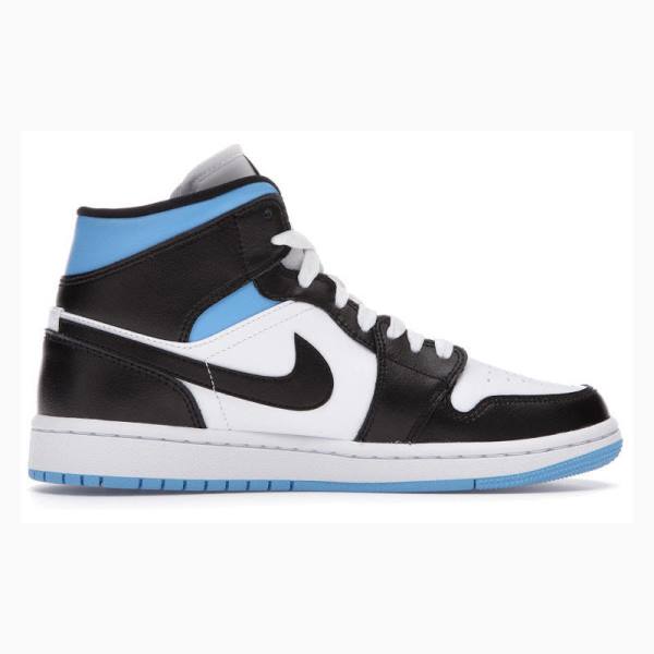 Air Jordan 1 Nike Mid University Zapatillas Baloncesto Mujer Azules Negras | JD-217KE