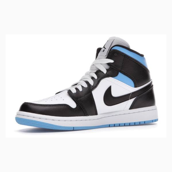 Air Jordan 1 Nike Mid University Zapatillas Baloncesto Mujer Azules Negras | JD-217KE