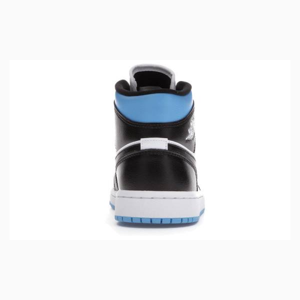 Air Jordan 1 Nike Mid University Zapatillas Baloncesto Mujer Azules Negras | JD-217KE