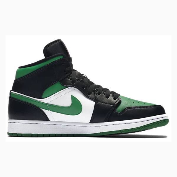 Air Jordan 1 Nike Mid Zapatillas Baloncesto Hombre Negras Verde | JD-059DM