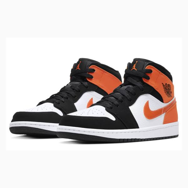 Air Jordan 1 Nike Mid Zapatillas Baloncesto Hombre Naranjas | JD-408SV