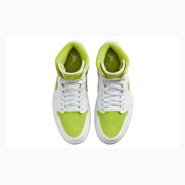 Air Jordan 1 Nike Mid Zapatillas Baloncesto Mujer Blancas Verde | JD-632ZQ