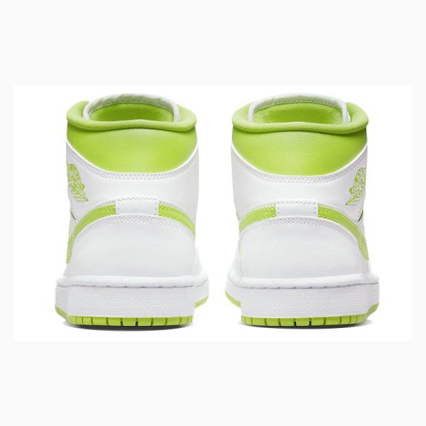 Air Jordan 1 Nike Mid Zapatillas Baloncesto Mujer Blancas Verde | JD-632ZQ