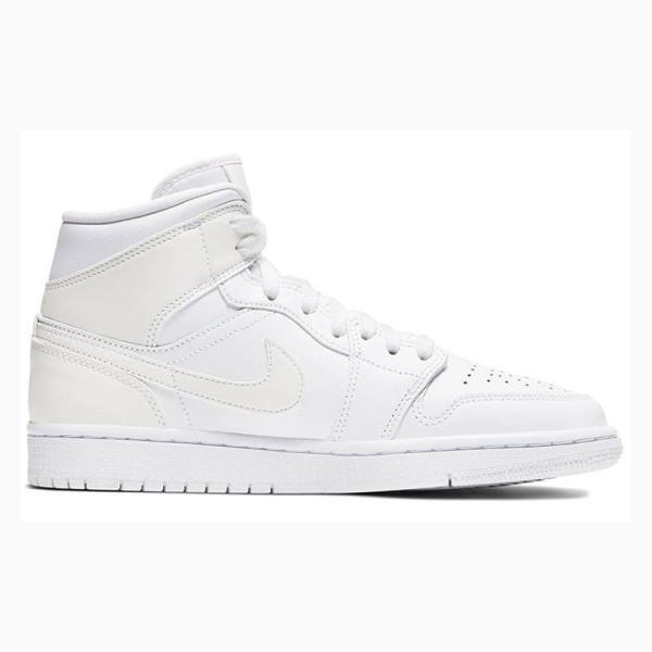 Air Jordan 1 Nike Mid Zapatillas Baloncesto Mujer Blancas | JD-850ON