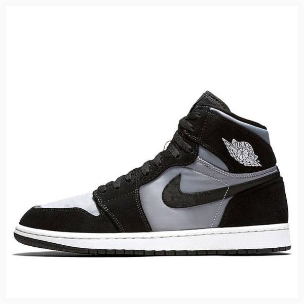 Air Jordan 1 Nike Retro High PREM Zapatillas Baloncesto Hombre Gris Negras | JD-804BE