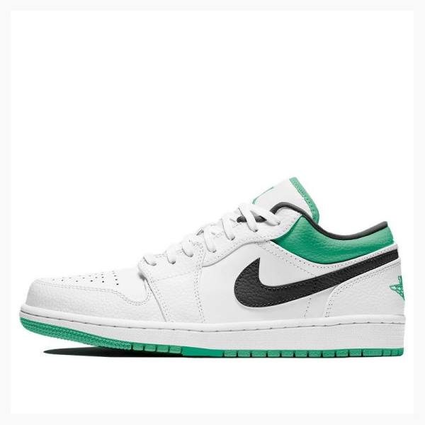 Air Jordan 1 Nike Retro Low Zapatillas Hombre Blancas Verde Negras | JD-295MZ